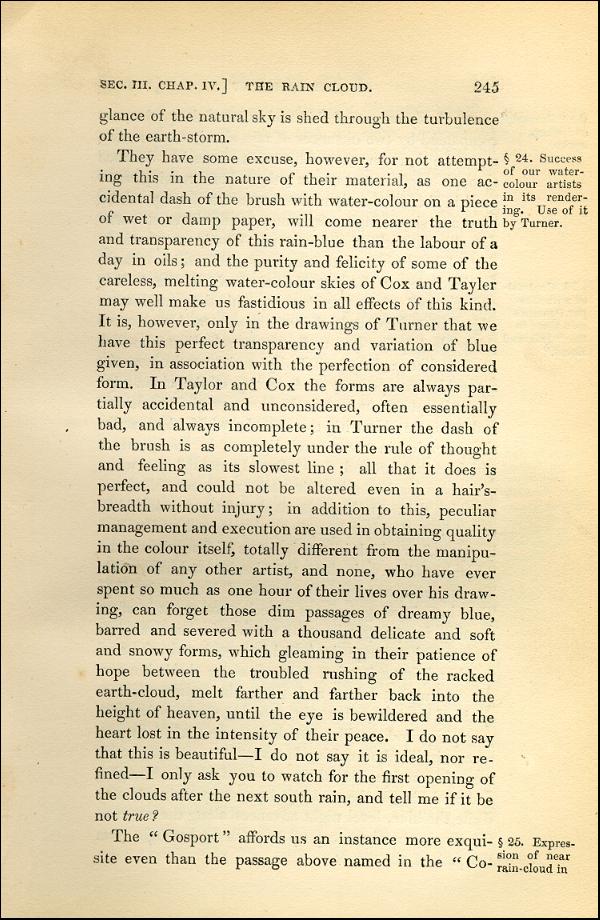 'Modern Painters' Volume I (1843 edition): Part II: Section III: Chapter IV: Page 245