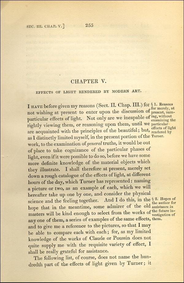 'Modern Painters' Volume I (1843 edition): Part II: Section III: Chapter V: Page 255