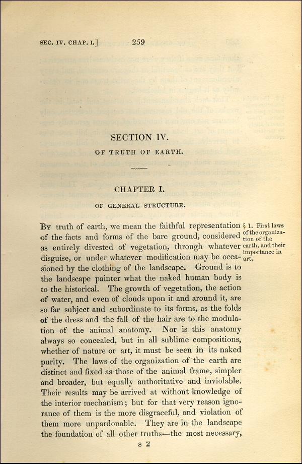 'Modern Painters' Volume I (1843 edition): Part II: Section IV: Chapter I: Page 259