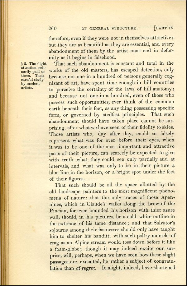 'Modern Painters' Volume I (1843 edition): Part II: Section IV: Chapter I: Page 260