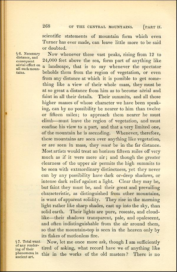 'Modern Painters' Volume I (1843 edition): Part II: Section IV: Chapter II: Page 268