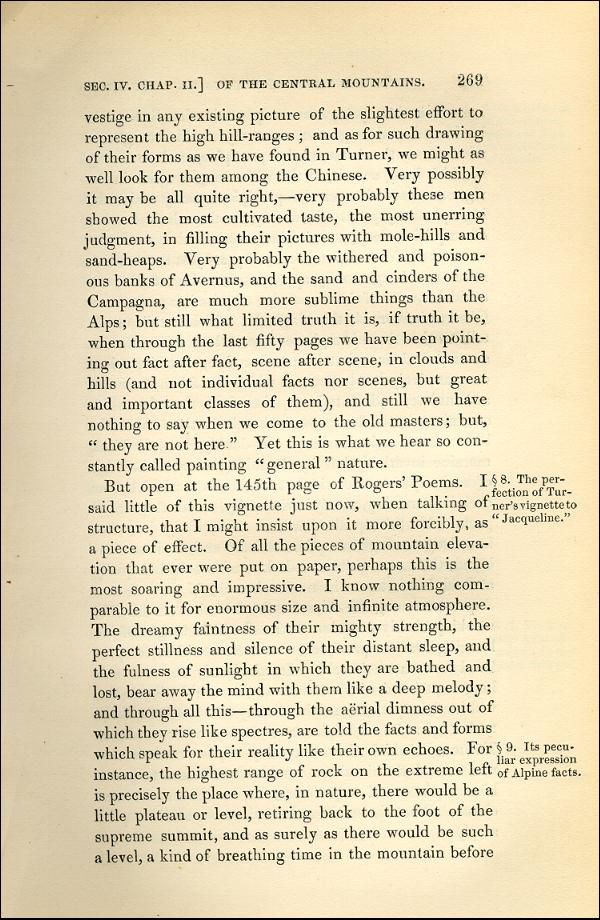 'Modern Painters' Volume I (1843 edition): Part II: Section IV: Chapter II: Page 269