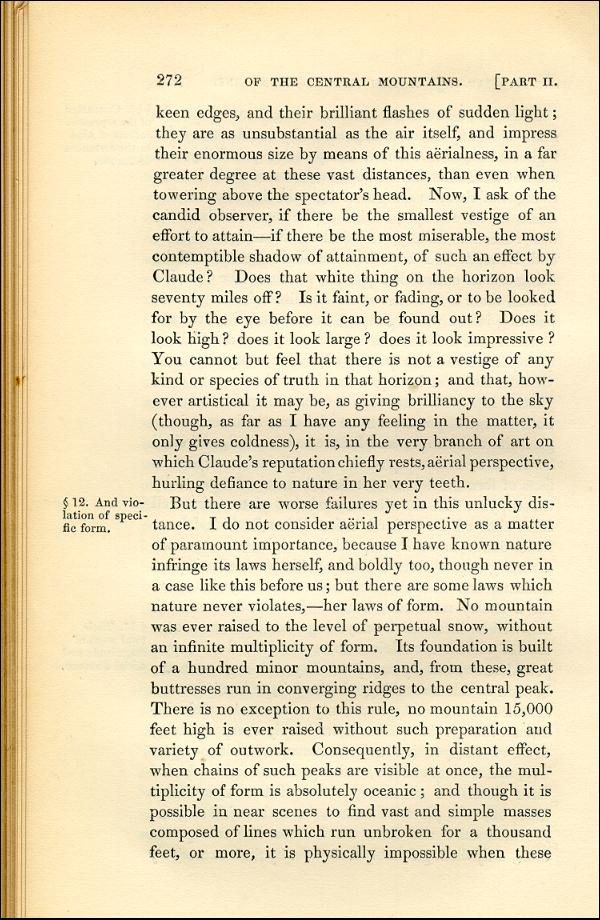 'Modern Painters' Volume I (1843 edition): Part II: Section IV: Chapter II: Page 272