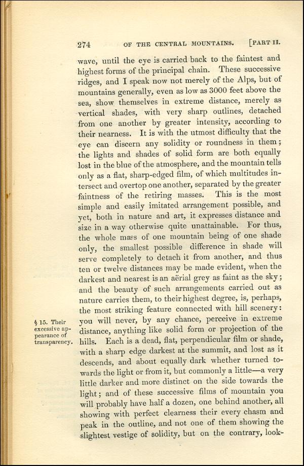 'Modern Painters' Volume I (1843 edition): Part II: Section IV: Chapter II: Page 274