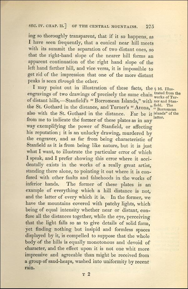 'Modern Painters' Volume I (1843 edition): Part II: Section IV: Chapter II: Page 275