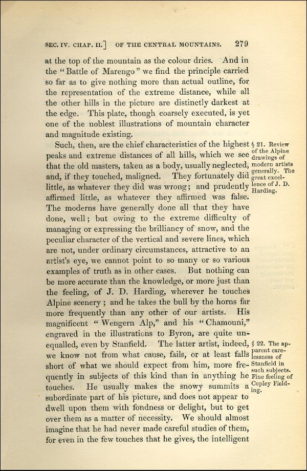 'Modern Painters' Volume I (1843 edition): Part II: Section IV: Chapter II: Page 279