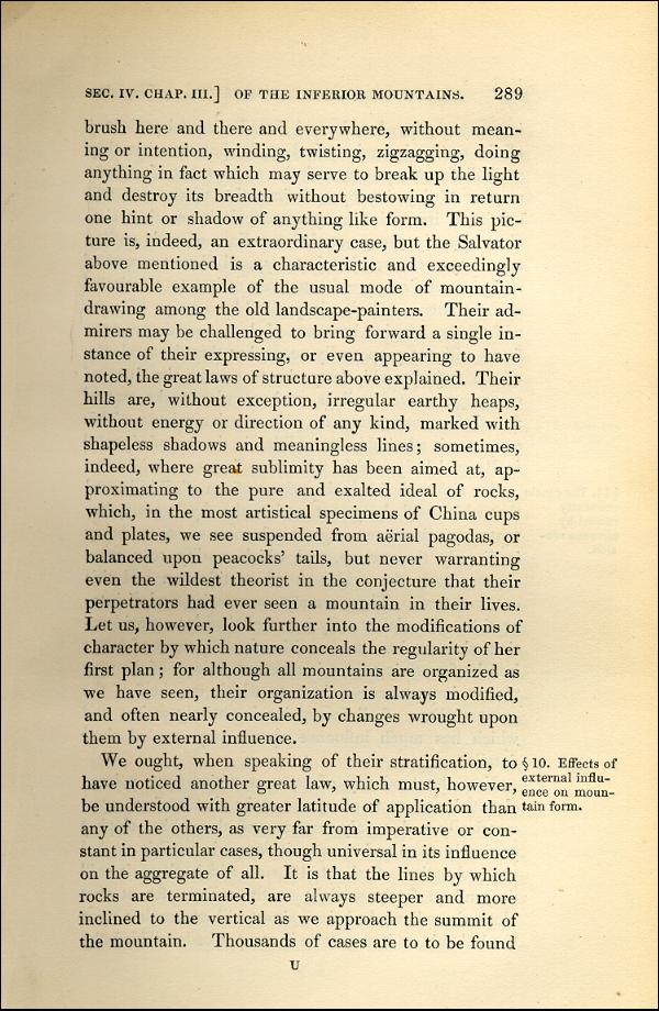 'Modern Painters' Volume I (1843 edition): Part II: Section IV: Chapter III: Page 289