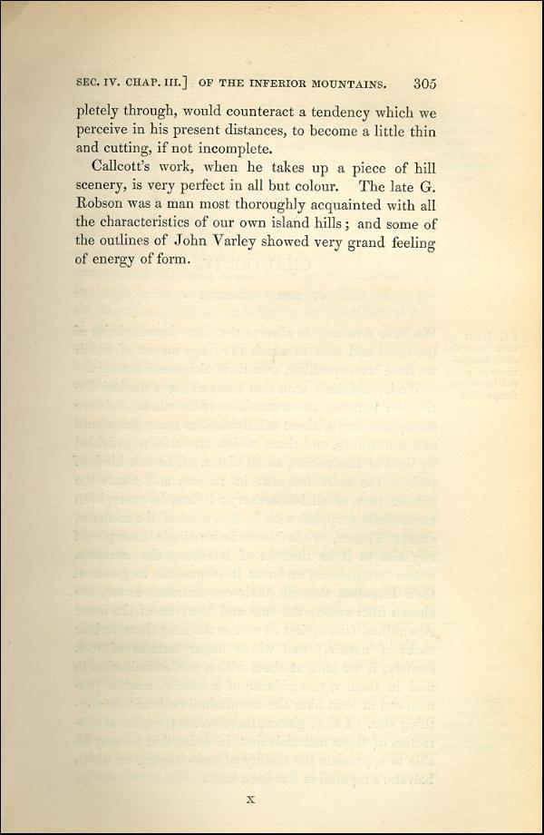 'Modern Painters' Volume I (1843 edition): Part II: Section IV: Chapter III: Page 305