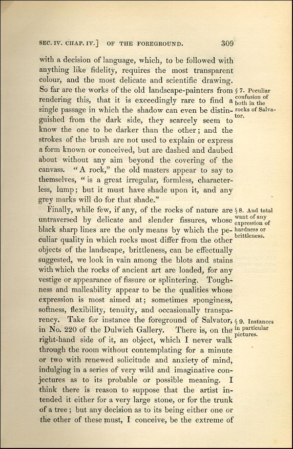 'Modern Painters' Volume I (1843 edition): Part II: Section IV: Chapter IV: Page 309