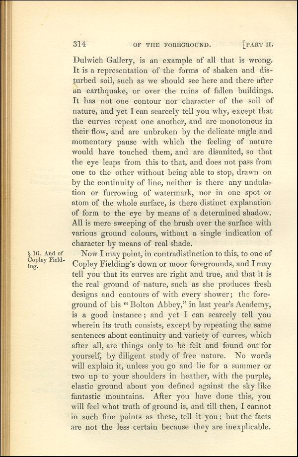 'Modern Painters' Volume I (1843 edition): Part II: Section IV: Chapter IV: Page 314