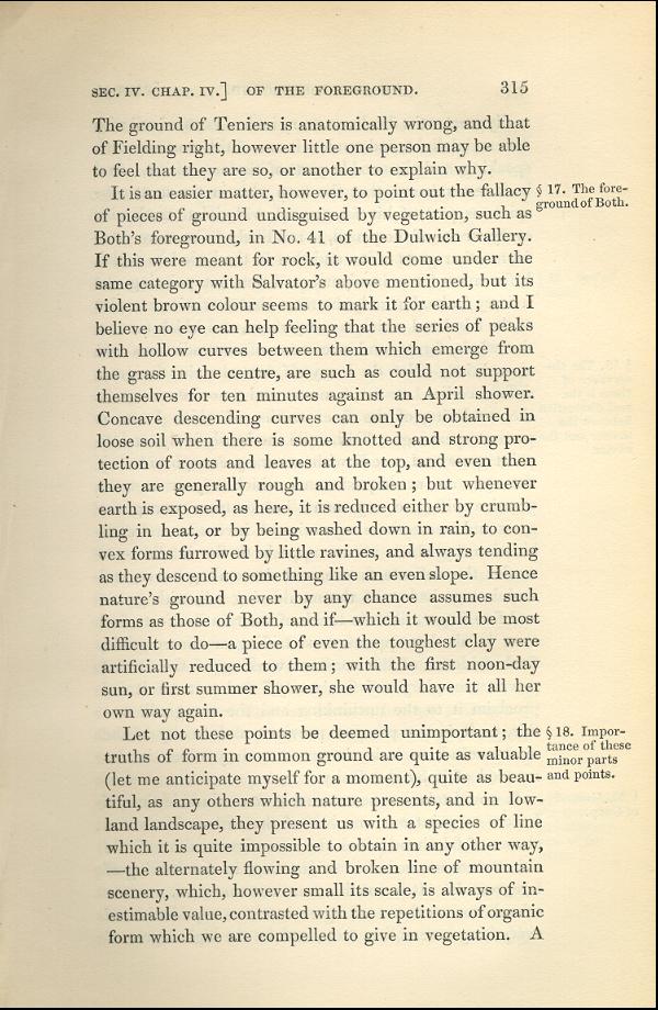 'Modern Painters' Volume I (1843 edition): Part II: Section IV: Chapter IV: Page 315