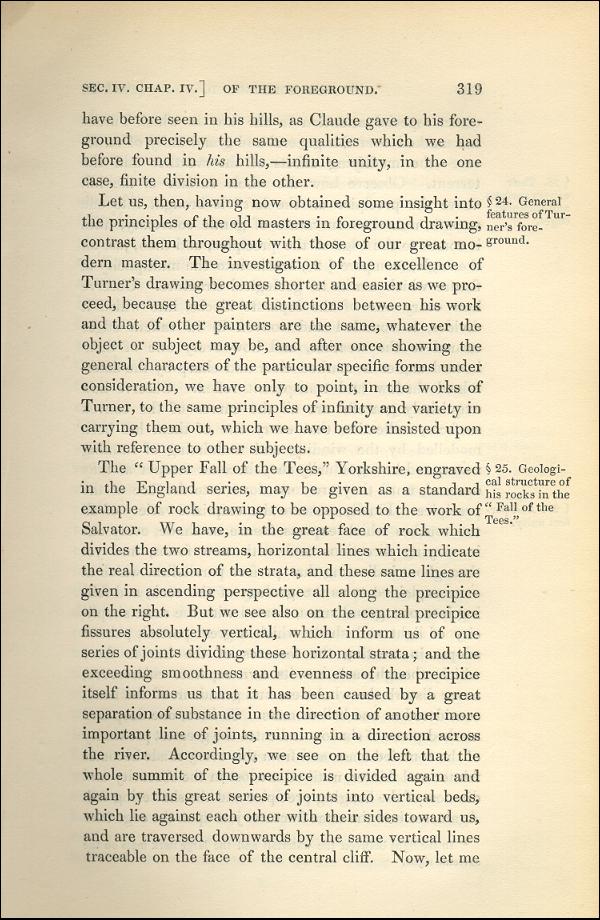 'Modern Painters' Volume I (1843 edition): Part II: Section IV: Chapter IV: Page 319