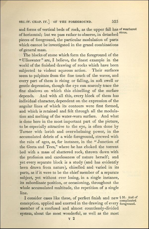 'Modern Painters' Volume I (1843 edition): Part II: Section IV: Chapter IV: Page 323