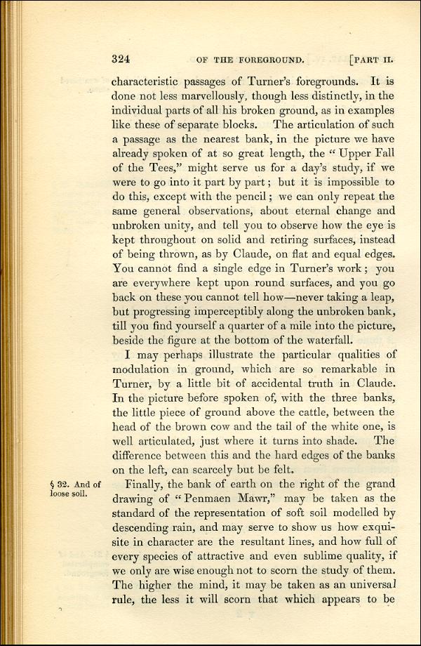 'Modern Painters' Volume I (1843 edition): Part II: Section IV: Chapter IV: Page 324