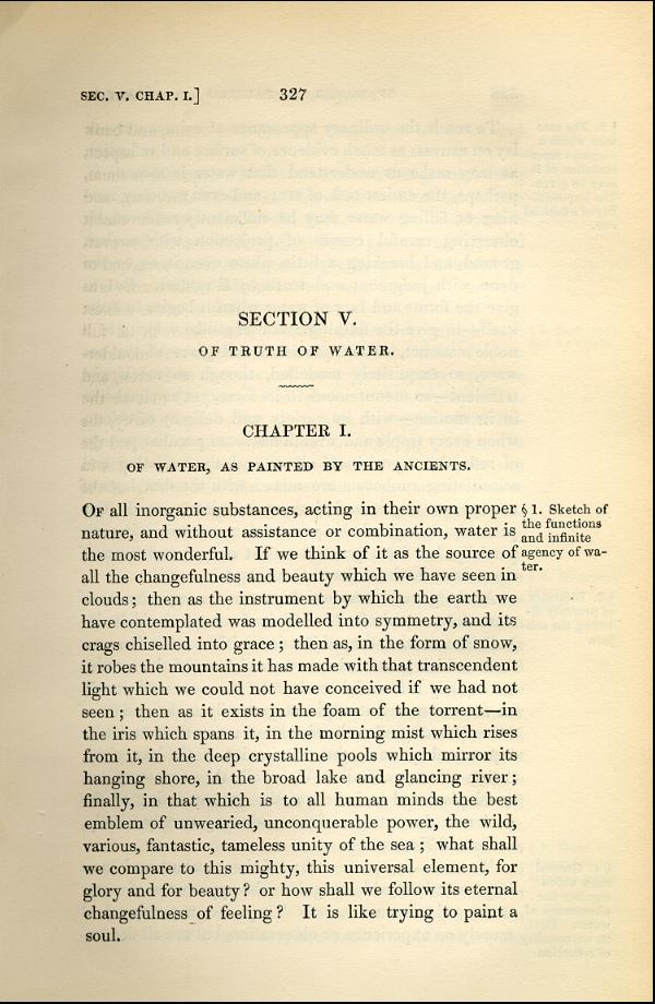'Modern Painters' Volume I (1843 edition): Part II: Section V: Chapter I: Page 327