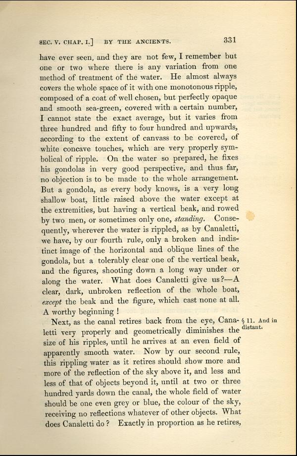 'Modern Painters' Volume I (1843 edition): Part II: Section V: Chapter I: Page 331