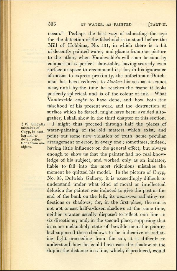 'Modern Painters' Volume I (1843 edition): Part II: Section V: Chapter I: Page 336