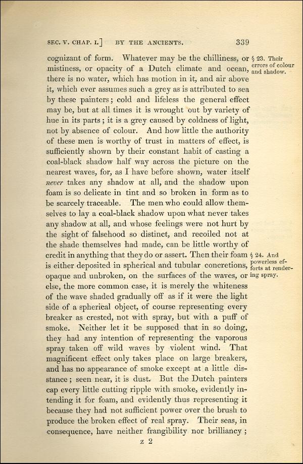 'Modern Painters' Volume I (1843 edition): Part II: Section V: Chapter I: Page 339