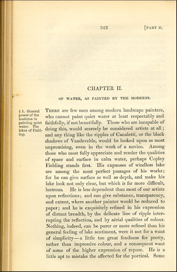 'Modern Painters' Volume I (1843 edition): Part II: Section V: Chapter II: Page 342