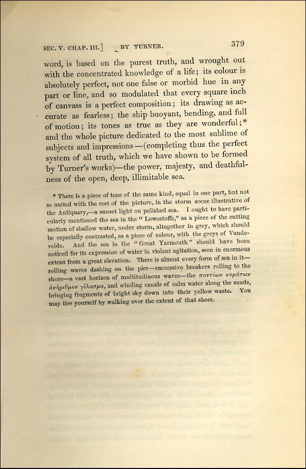 'Modern Painters' Volume I (1843 edition): Part II: Section V: Chapter III: Page 379