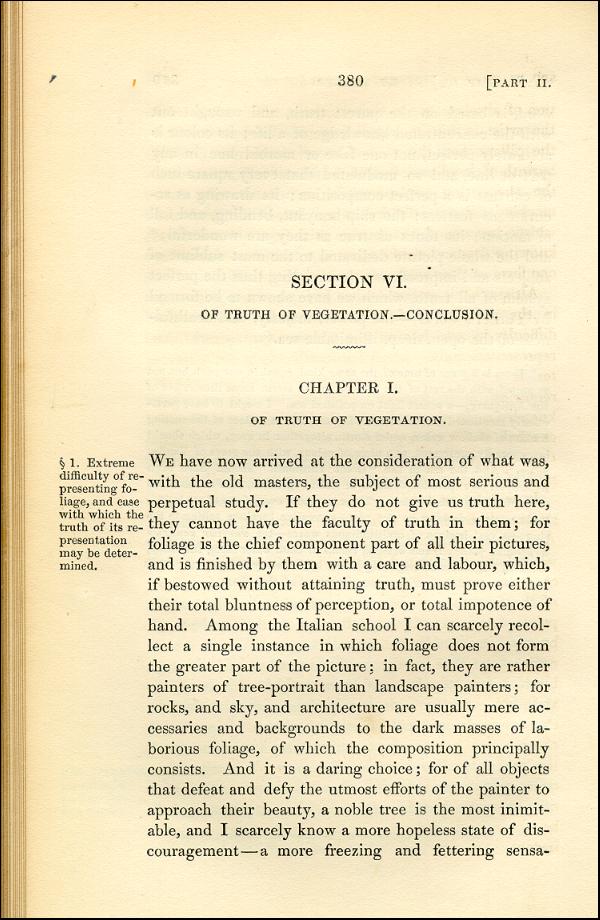 'Modern Painters' Volume I (1843 edition): Part II: Section VI: Chapter I: Page 380