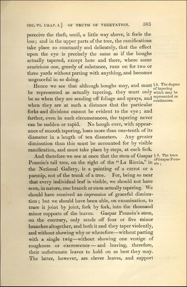 'Modern Painters' Volume I (1843 edition): Part II: Section VI: Chapter I: Page 383