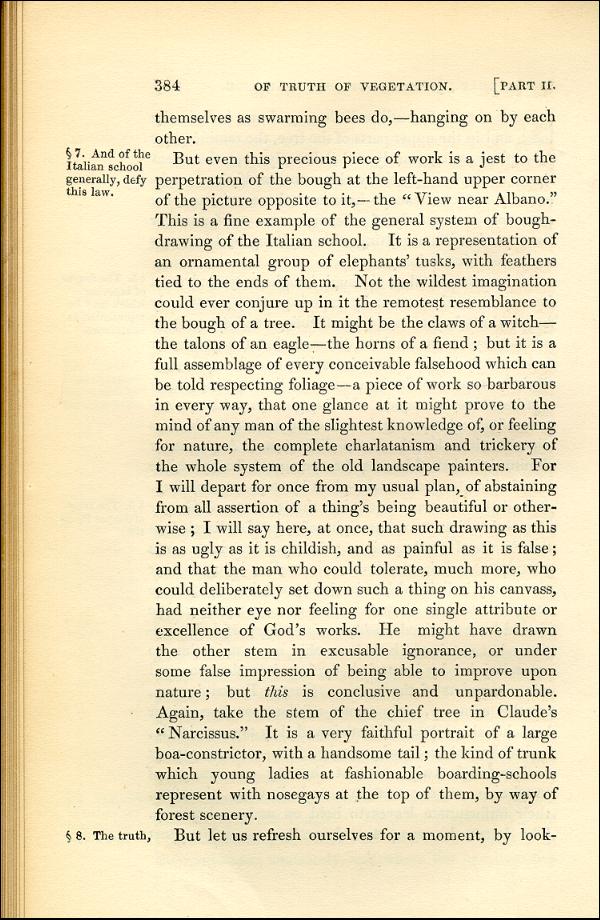 'Modern Painters' Volume I (1843 edition): Part II: Section VI: Chapter I: Page 384