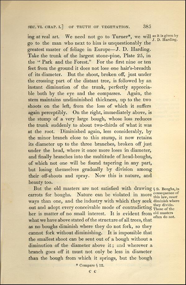 'Modern Painters' Volume I (1843 edition): Part II: Section VI: Chapter I: Page 385
