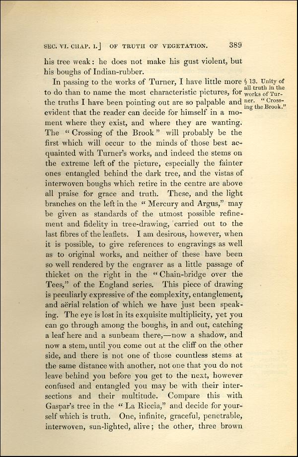 'Modern Painters' Volume I (1843 edition): Part II: Section VI: Chapter I: Page 389