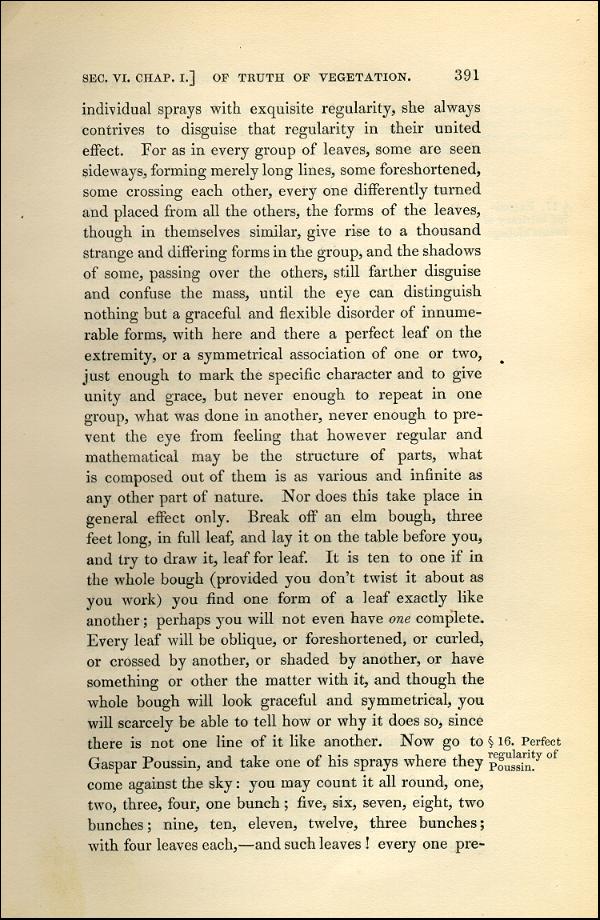 'Modern Painters' Volume I (1843 edition): Part II: Section VI: Chapter I: Page 391