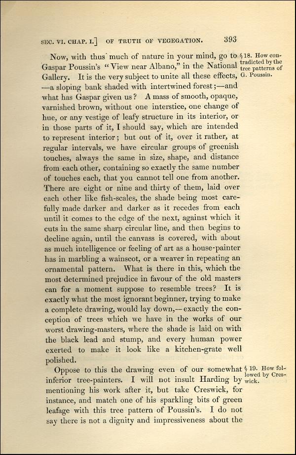 'Modern Painters' Volume I (1843 edition): Part II: Section VI: Chapter I: Page 393