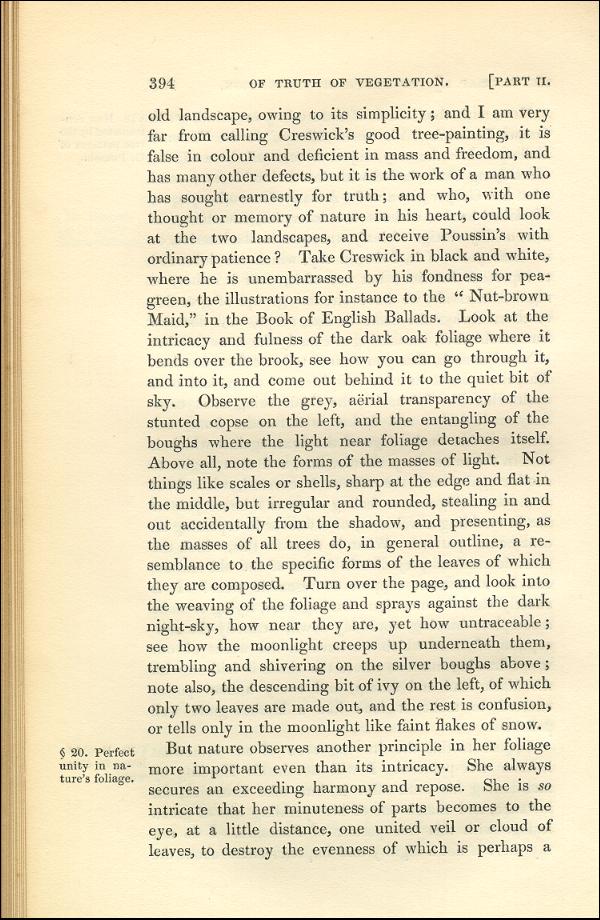 'Modern Painters' Volume I (1843 edition): Part II: Section VI: Chapter I: Page 394