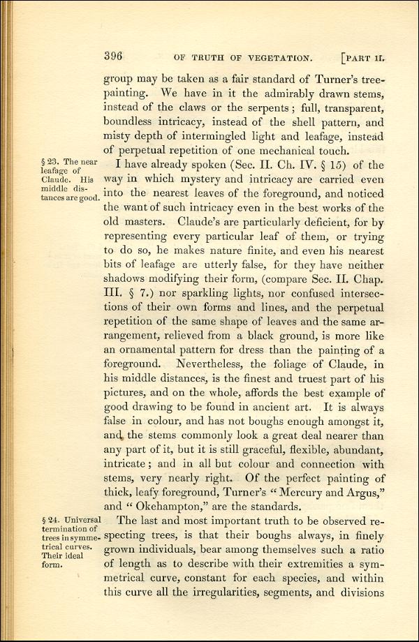 'Modern Painters' Volume I (1843 edition): Part II: Section VI: Chapter I: Page 396