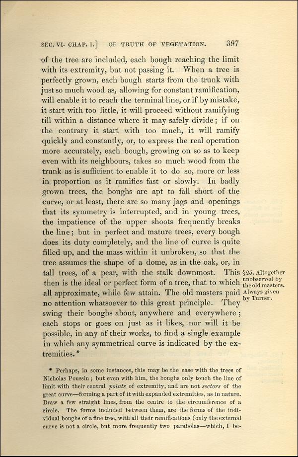 'Modern Painters' Volume I (1843 edition): Part II: Section VI: Chapter I: Page 397
