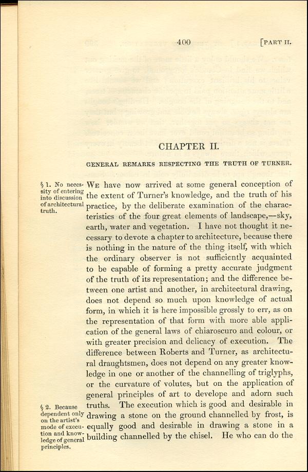 'Modern Painters' Volume I (1843 edition): Part II: Section VI: Chapter II: Page 400