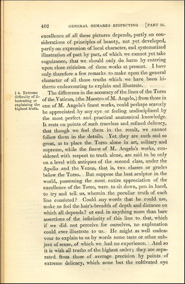 'Modern Painters' Volume I (1843 edition): Part II: Section VI: Chapter II: Page 402