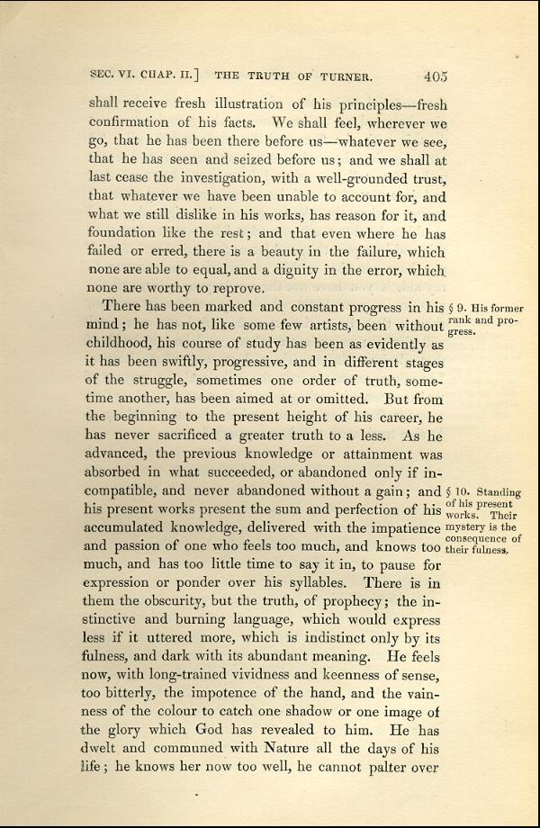 'Modern Painters' Volume I (1843 edition): Part II: Section VI: Chapter II: Page 405