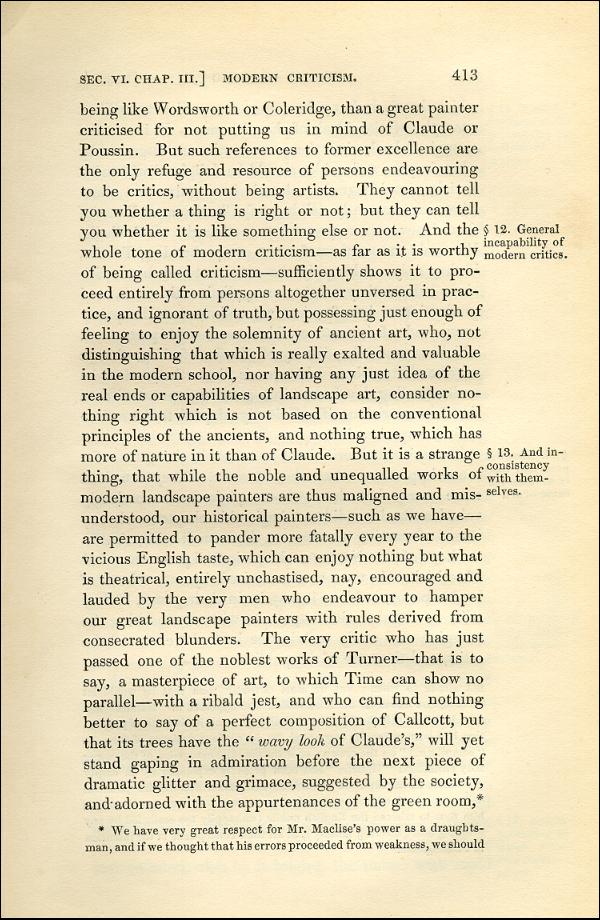 'Modern Painters' Volume I (1843 edition): Part II: Section VI: Chapter III: Page 413