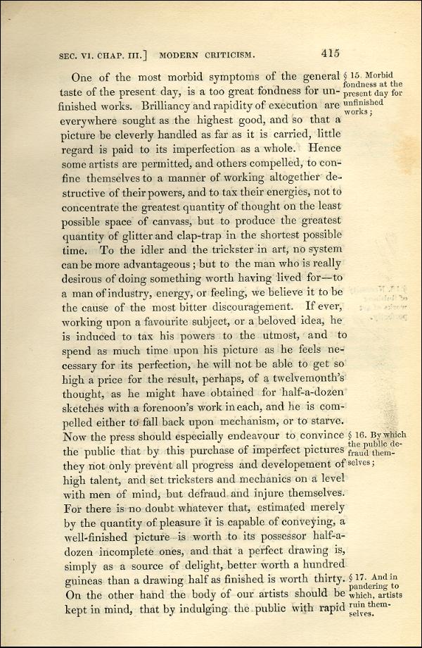 'Modern Painters' Volume I (1843 edition): Part II: Section VI: Chapter III: Page 415