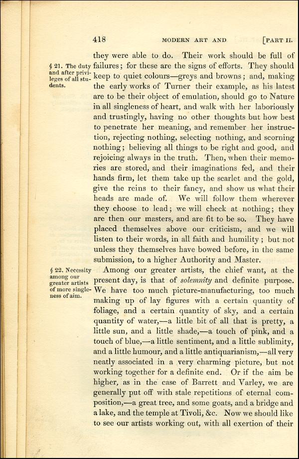 'Modern Painters' Volume I (1843 edition): Part II: Section VI: Chapter III: Page 418