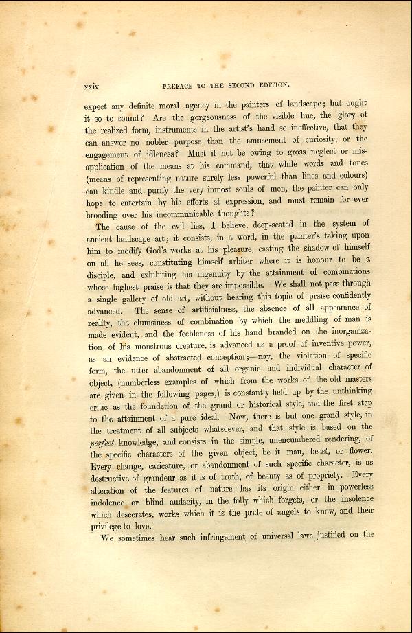 'Modern Painters' Volume I (1846 edition): Front Matter: Second Preface: Page xxiv