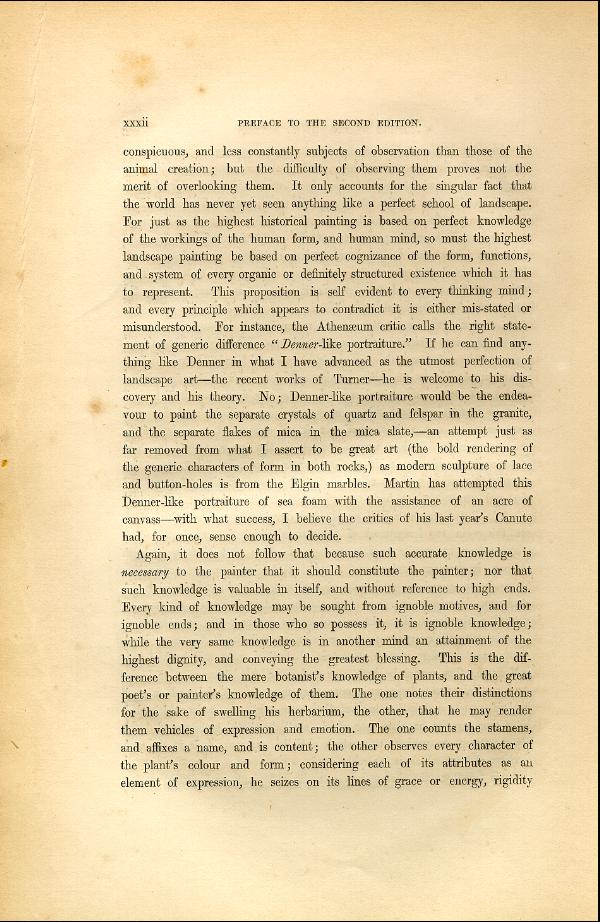 'Modern Painters' Volume I (1846 edition): Front Matter: Second Preface: Page xxxii