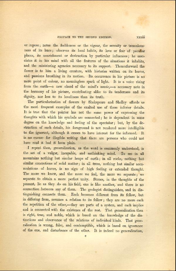 'Modern Painters' Volume I (1846 edition): Front Matter: Second Preface: Page xxxiii