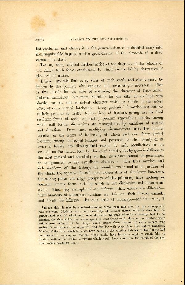 'Modern Painters' Volume I (1846 edition): Front Matter: Second Preface: Page xxxiv