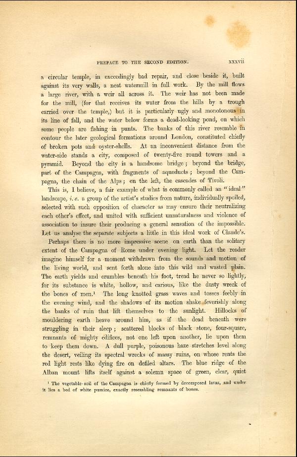 'Modern Painters' Volume I (1846 edition): Front Matter: Second Preface: Page xxxvii
