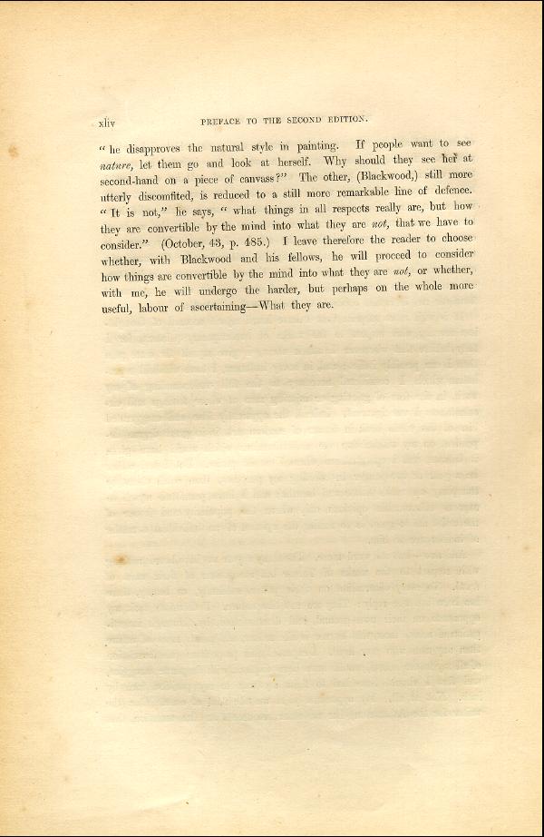 'Modern Painters' Volume I (1846 edition): Front Matter: Second Preface: Page xliv