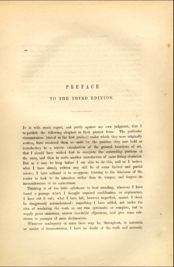 'Modern Painters' Volume I (1846 edition): Front Matter: Third Preface: Page xlv