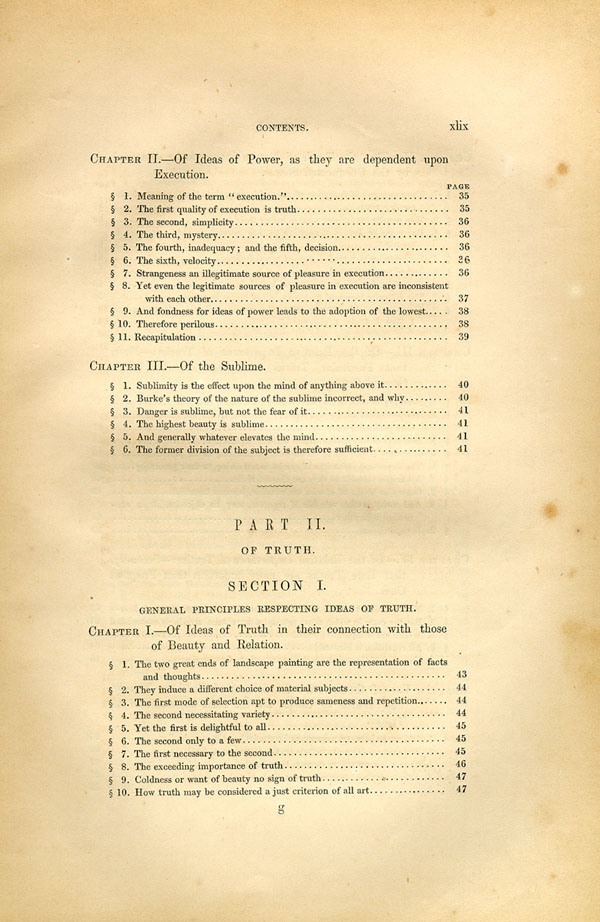 'Modern Painters' Volume I (1846 edition): Front Matter: Synopsis: Page xlix