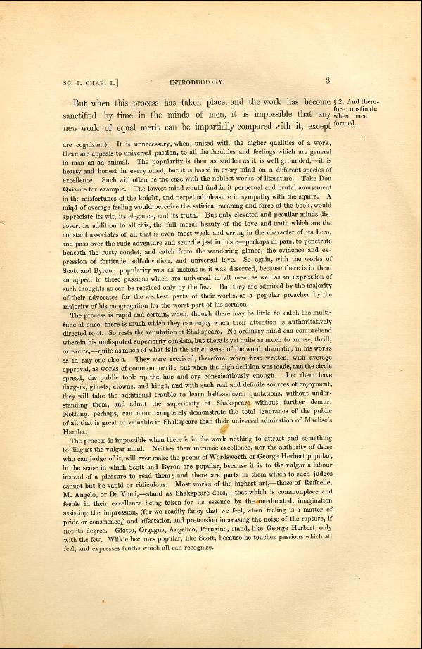 'Modern Painters' Volume I (1846 edition): Part I: Section I: Chapter I: Page 3