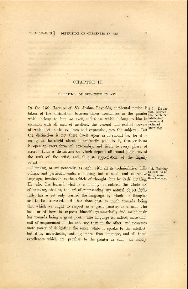 'Modern Painters' Volume I (1846 edition): Part I: Section I: Chapter II: Page 7